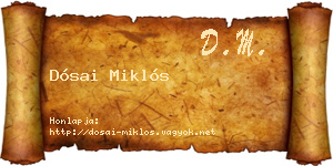 Dósai Miklós névjegykártya