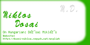 miklos dosai business card