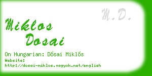 miklos dosai business card